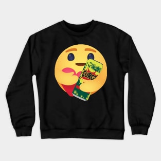 Surge 90s soda drink care hug emoji Crewneck Sweatshirt